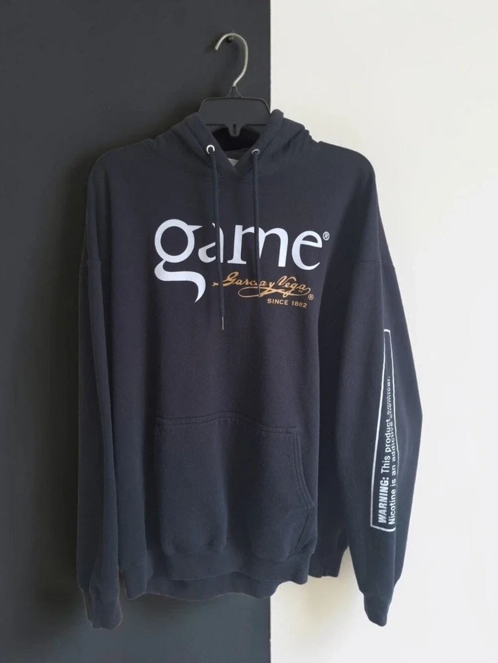 Game Black Hoodie Sweatshirt with Logo